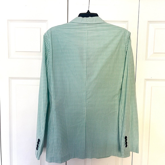 Burberry Serpentine Slim Fit Gingham Cotton Tailored Blazer NWT - Picture 6 of 13